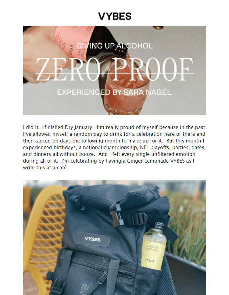 Vybes personal experience newsletter Personal experience newsletter example by Vybes
