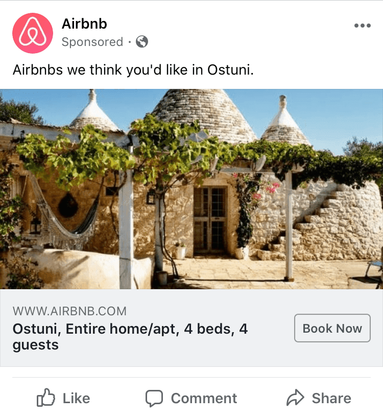 Airbnb Ad Airbnb retargeting ad
