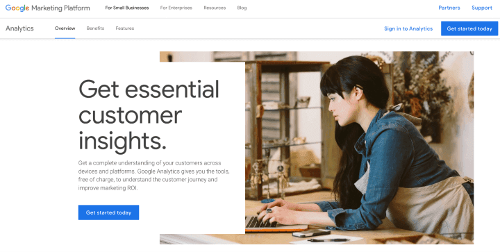 Google Analytics Google Analytics homepage