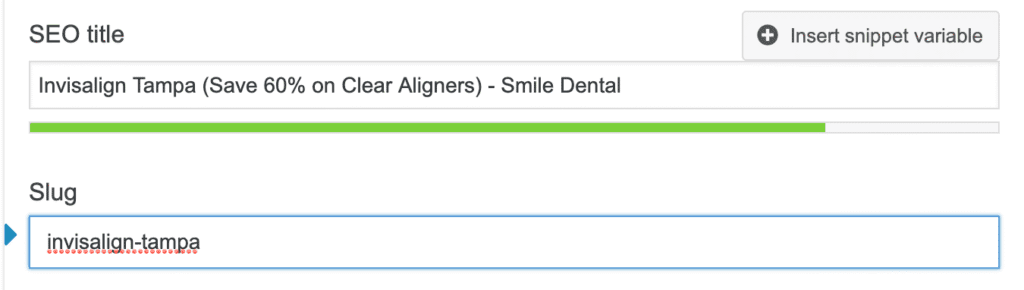 seo title and slug yoast